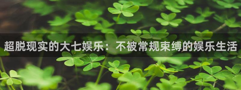 辉达平台体育f开户：超脱现实的大七娱乐：不被常规束缚的娱乐生活